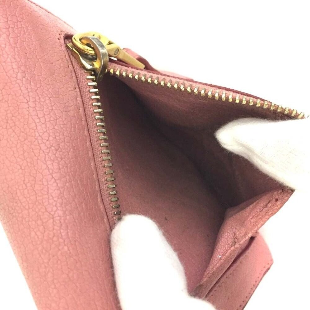 393071F V Miu Miu Wallet Heart Pink Trifold Leather - Picture 7 of 9
